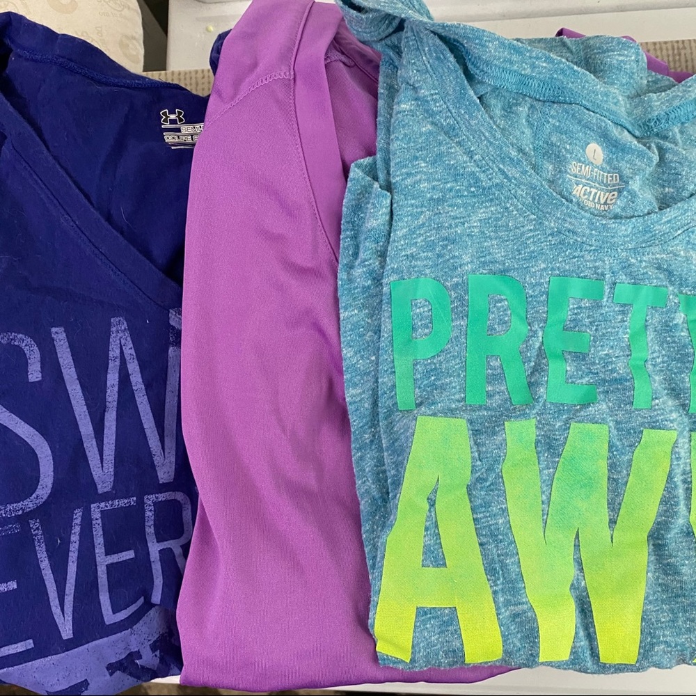 3 Large Workout Tops